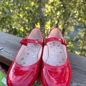 Costume + shoes - Dorthy wizard of OZ + red shoes!